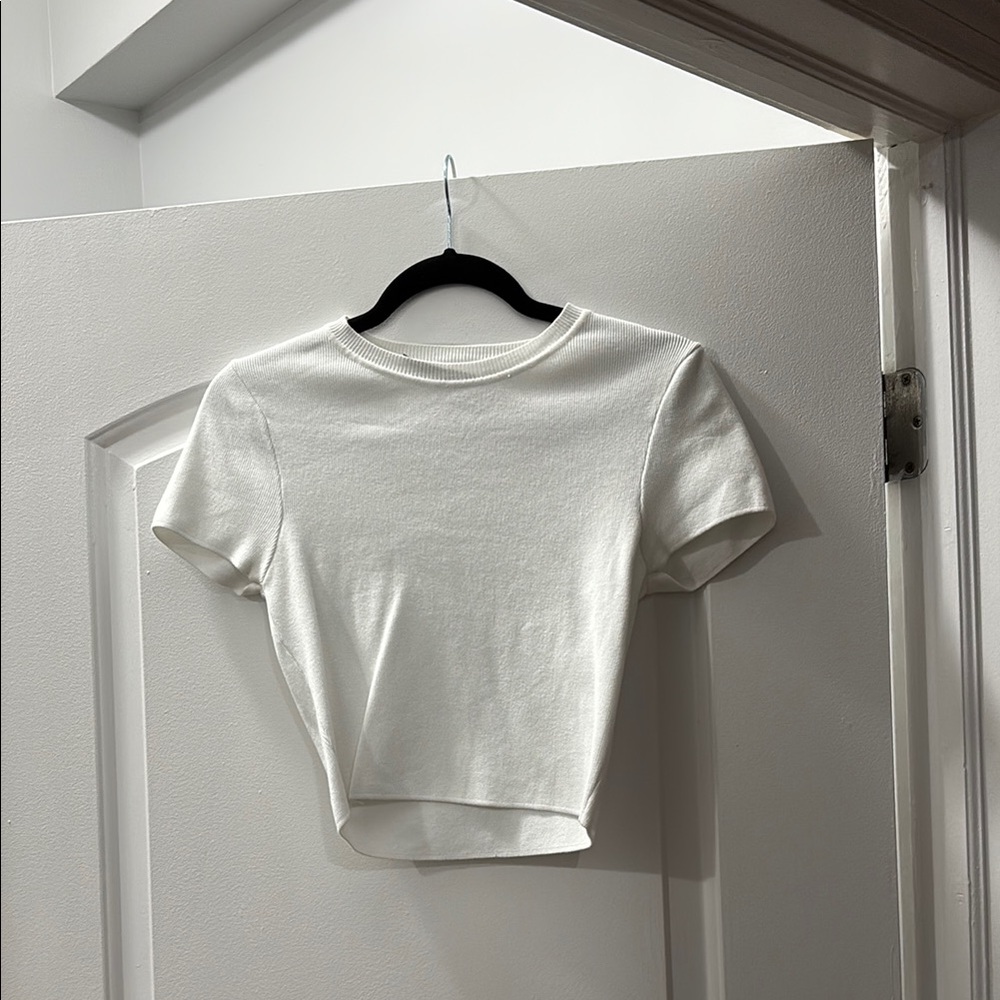 Classic White Women's Crop Top